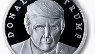 “特朗普的商品店”又出新品:售特朗普头像纪念币,纯银,100美元一枚