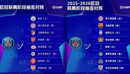 针对我?巴黎上赛季抽城仁竞枪,这赛季抽仁萨刺一众豪门劲旅