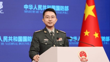 新任国防部新闻发言人蒋斌,正式亮相