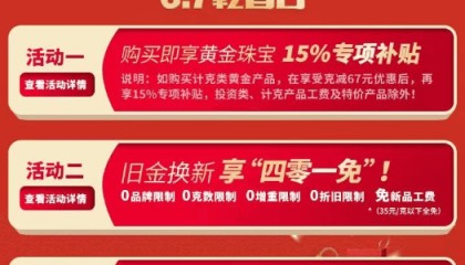 黄金“消费补贴”来了!上海、郑州已有相关活动,消费者或能0元以旧换新